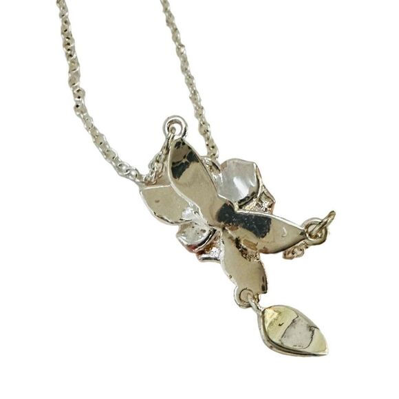 DISNEY Belle Princess Beauty and The Beast Rose Gold Silver Tone Floral Flower N - Picture 5 of 6